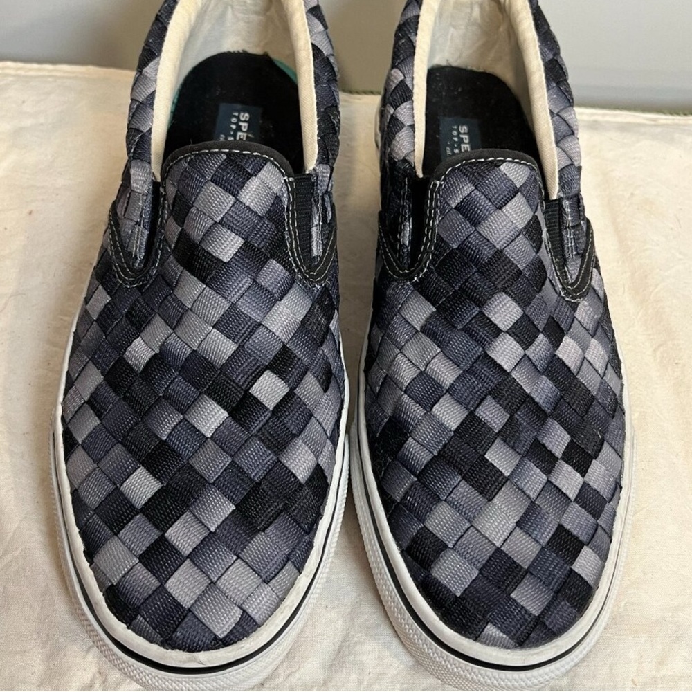 Sperry Men's Woven Black and Gray Loafers